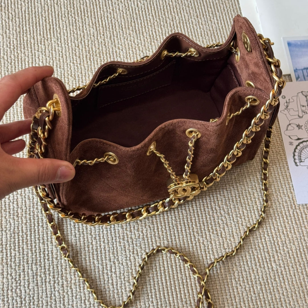 Suede Mini Hobo Bag
