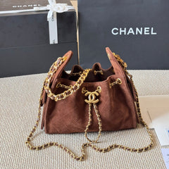 Suede Mini Hobo Bag