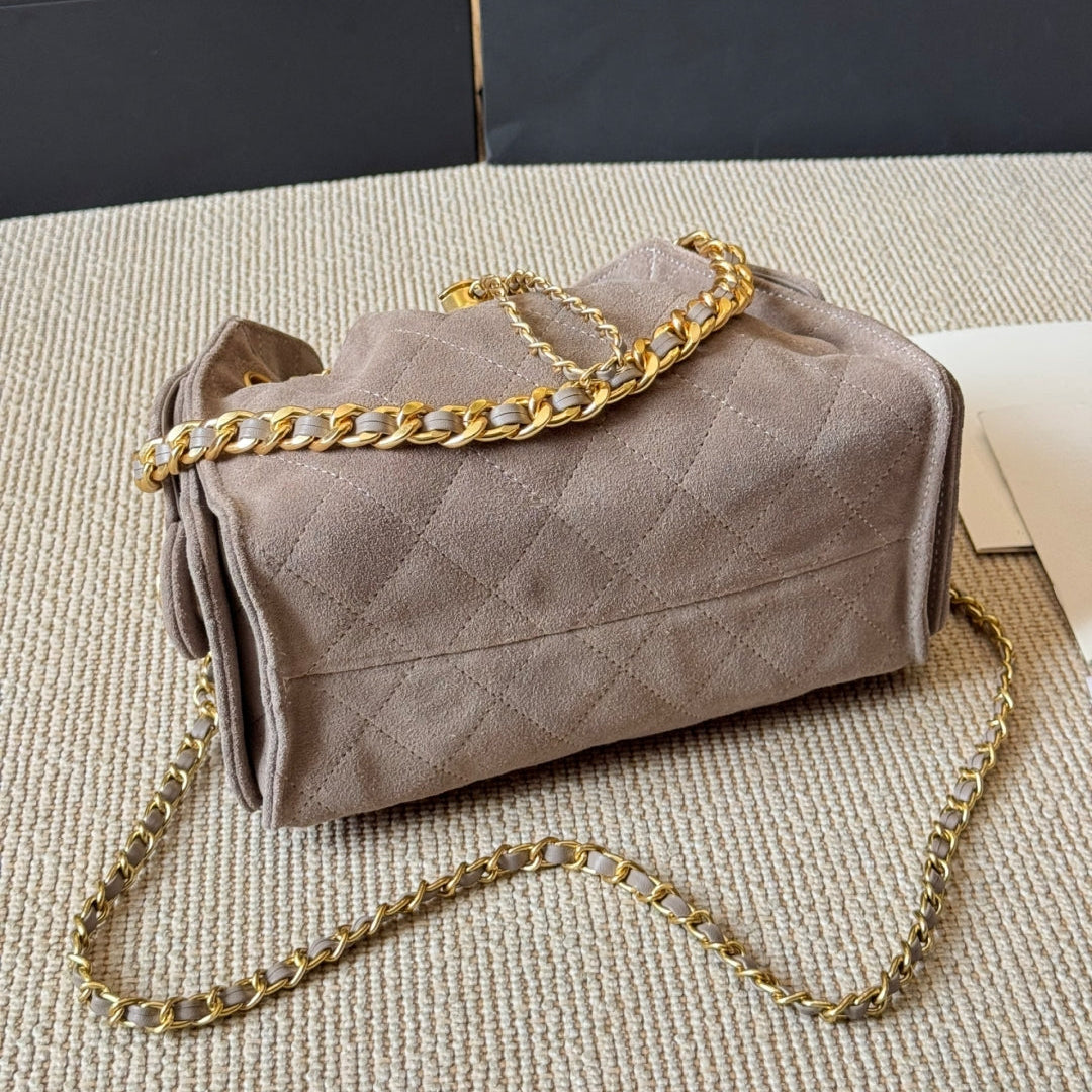 Suede Mini Hobo Bag