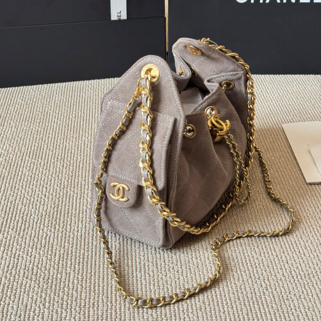 Suede Mini Hobo Bag