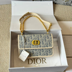 Elegant Square Embossed Chain Bag