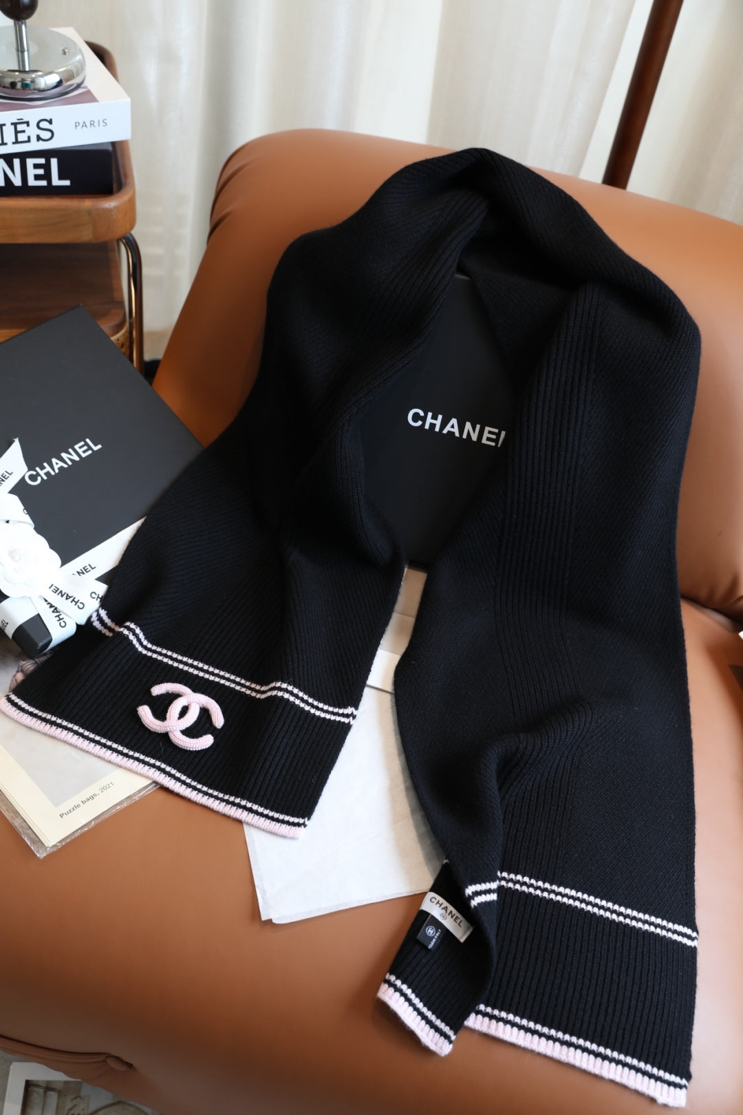 Elegant Wool Cashmere Knitted Shawl Scarf