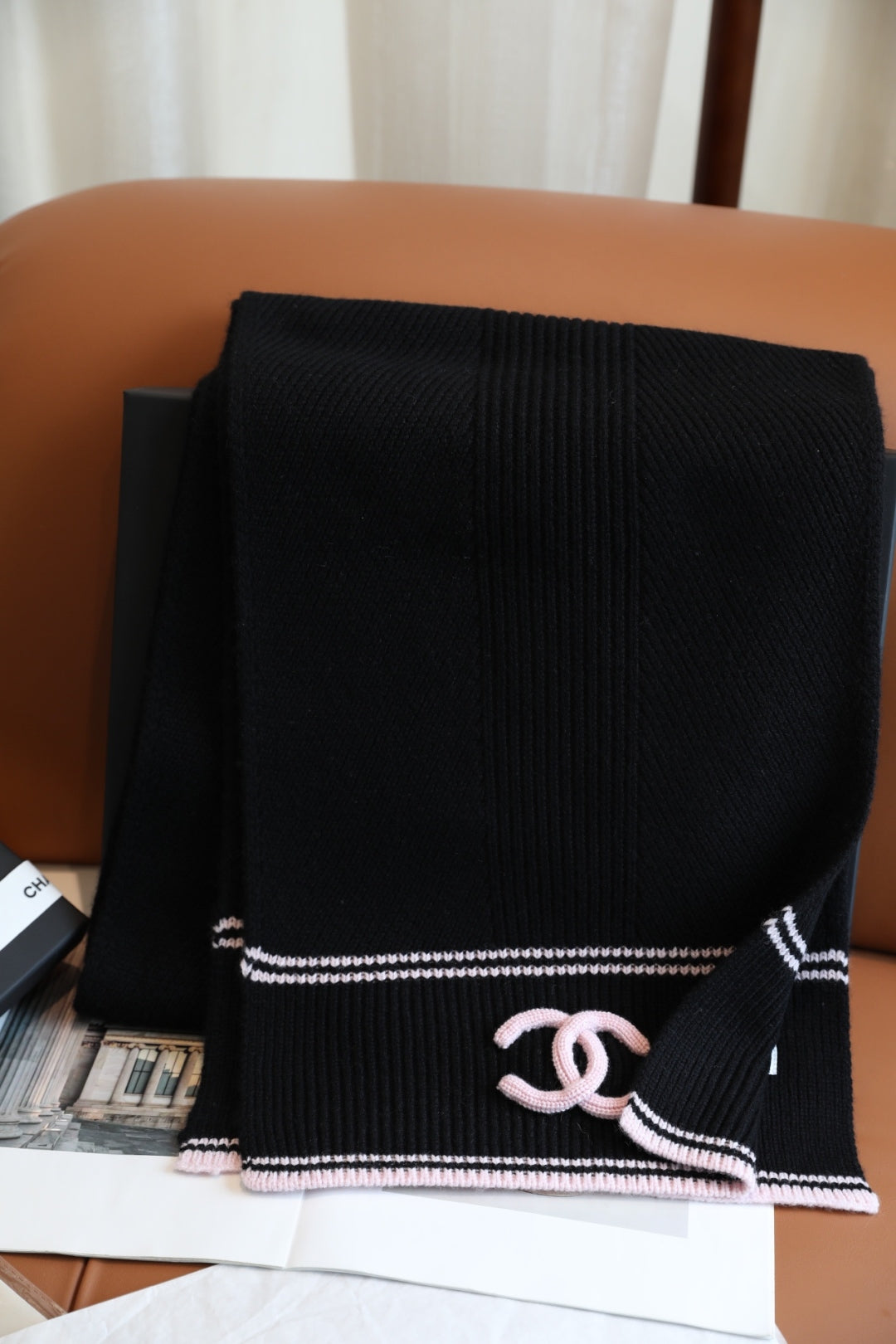 Elegant Wool Cashmere Knitted Shawl Scarf