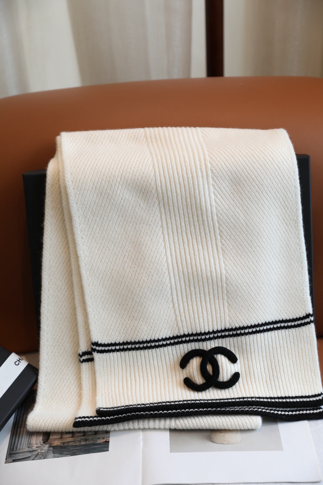 Elegant Wool Cashmere Knitted Shawl Scarf