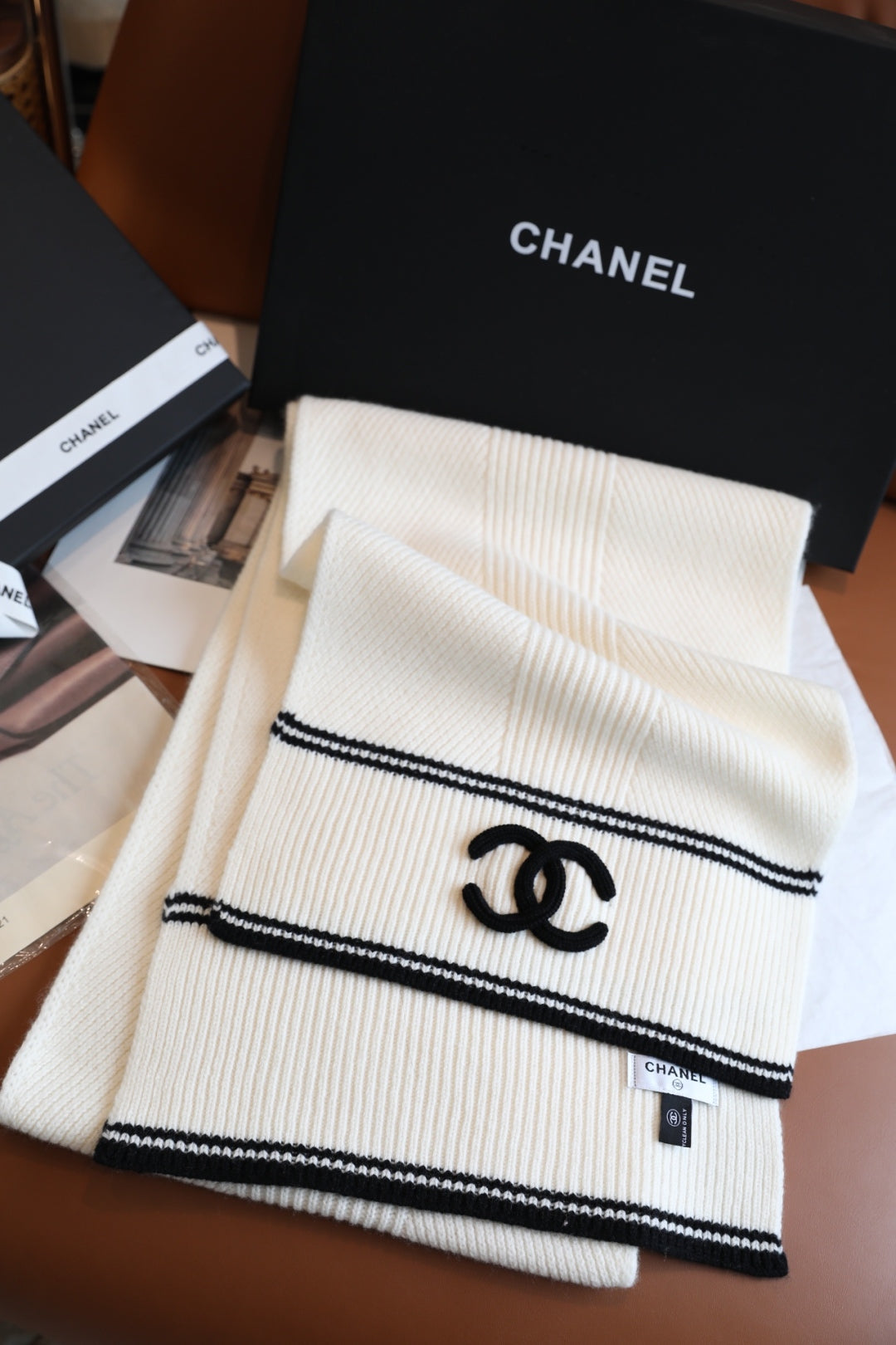 Elegant Wool Cashmere Knitted Shawl Scarf