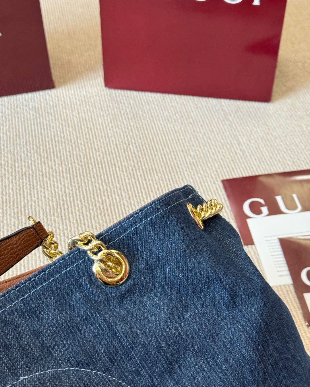 Fashionable Denim Chain Bag