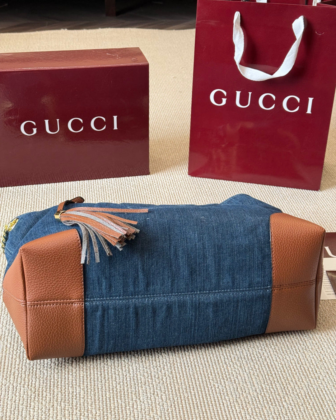 Fashionable Denim Chain Bag