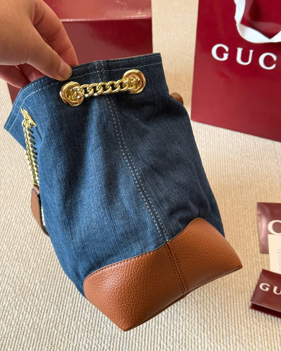 Fashionable Denim Chain Bag