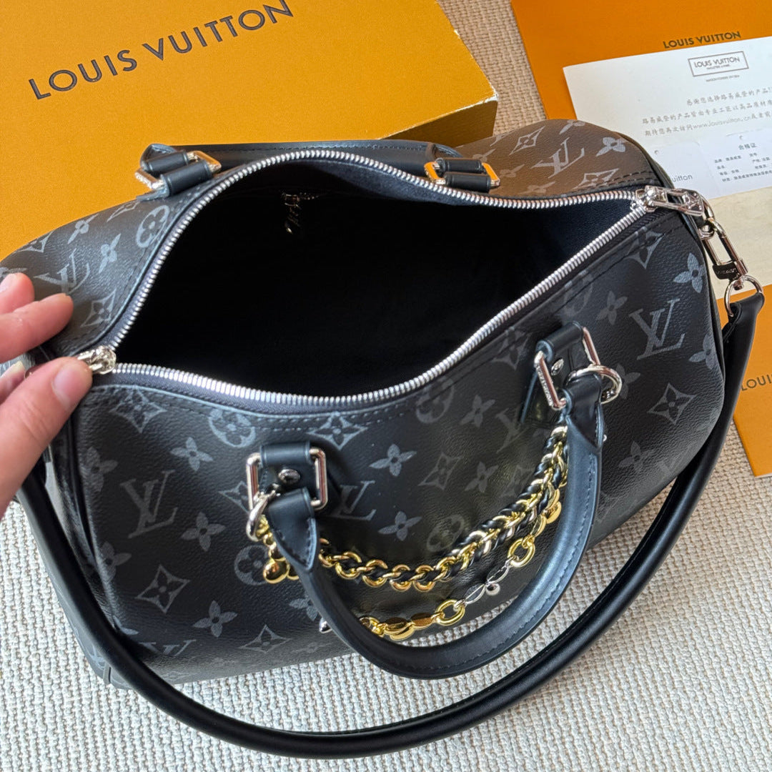 Fashion Black Leather Handbag