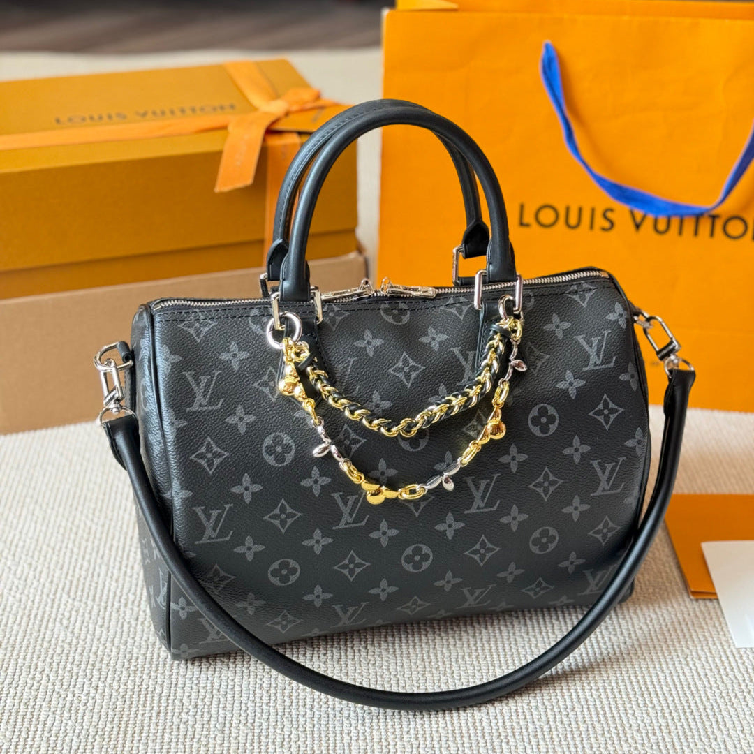 Fashion Black Leather Handbag