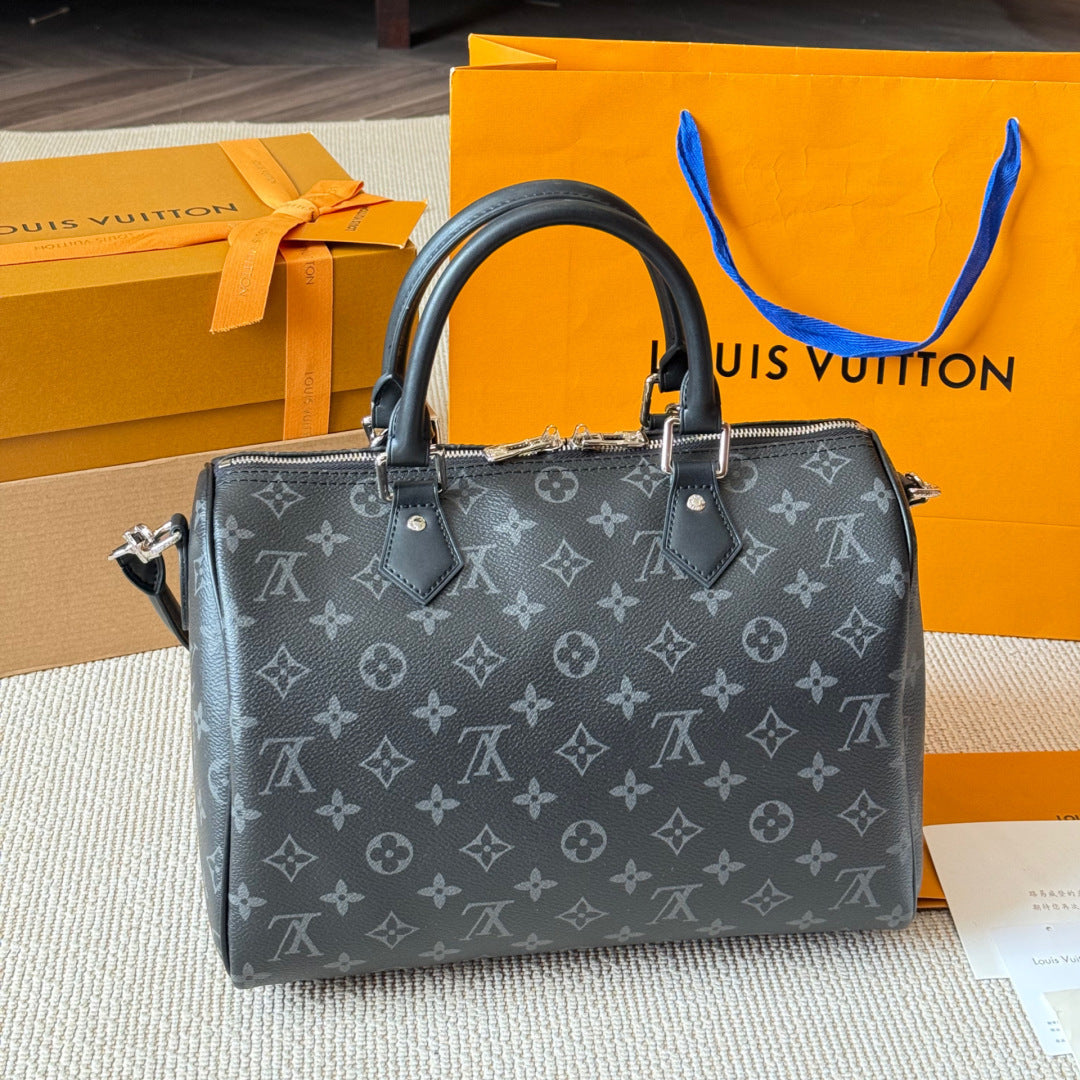 Fashion Black Leather Handbag