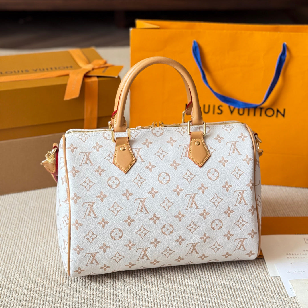 Dune Print Leather Handbag