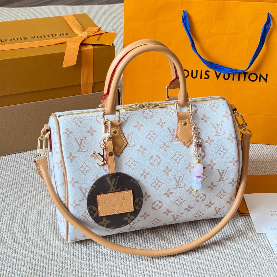 Dune Print Leather Handbag