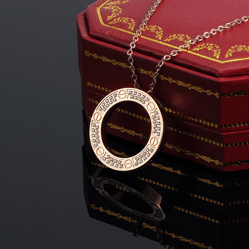 Classic Round Diamond Necklace