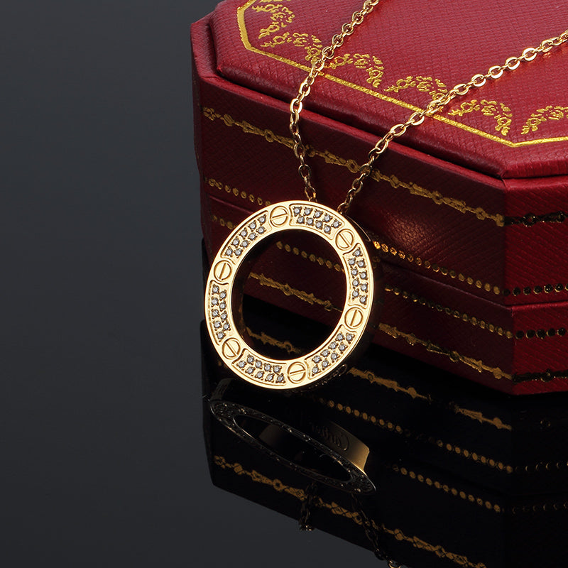 Classic Round Diamond Necklace
