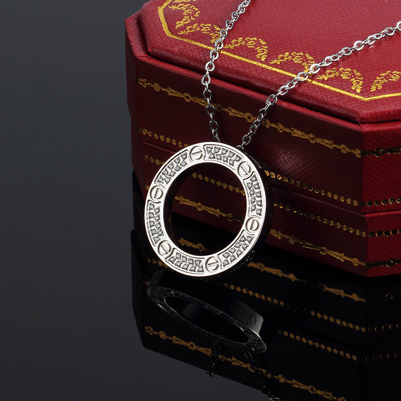 Classic Round Diamond Necklace