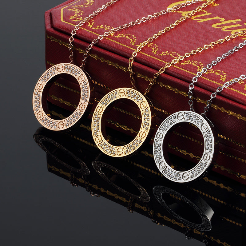 Classic Round Diamond Necklace