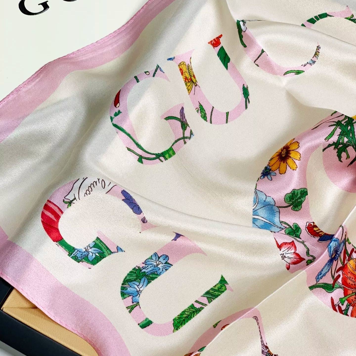 Floral Layered  Square Scarf