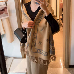 Simple  Letter Cashmere Scarf Shawl