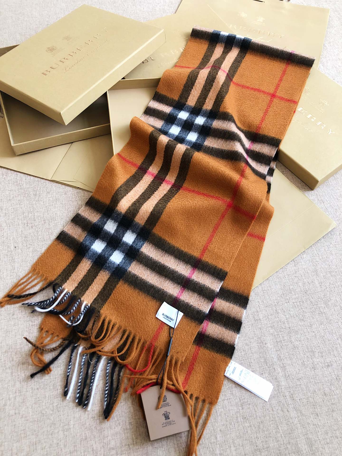 Classic cashmere plaid scarf