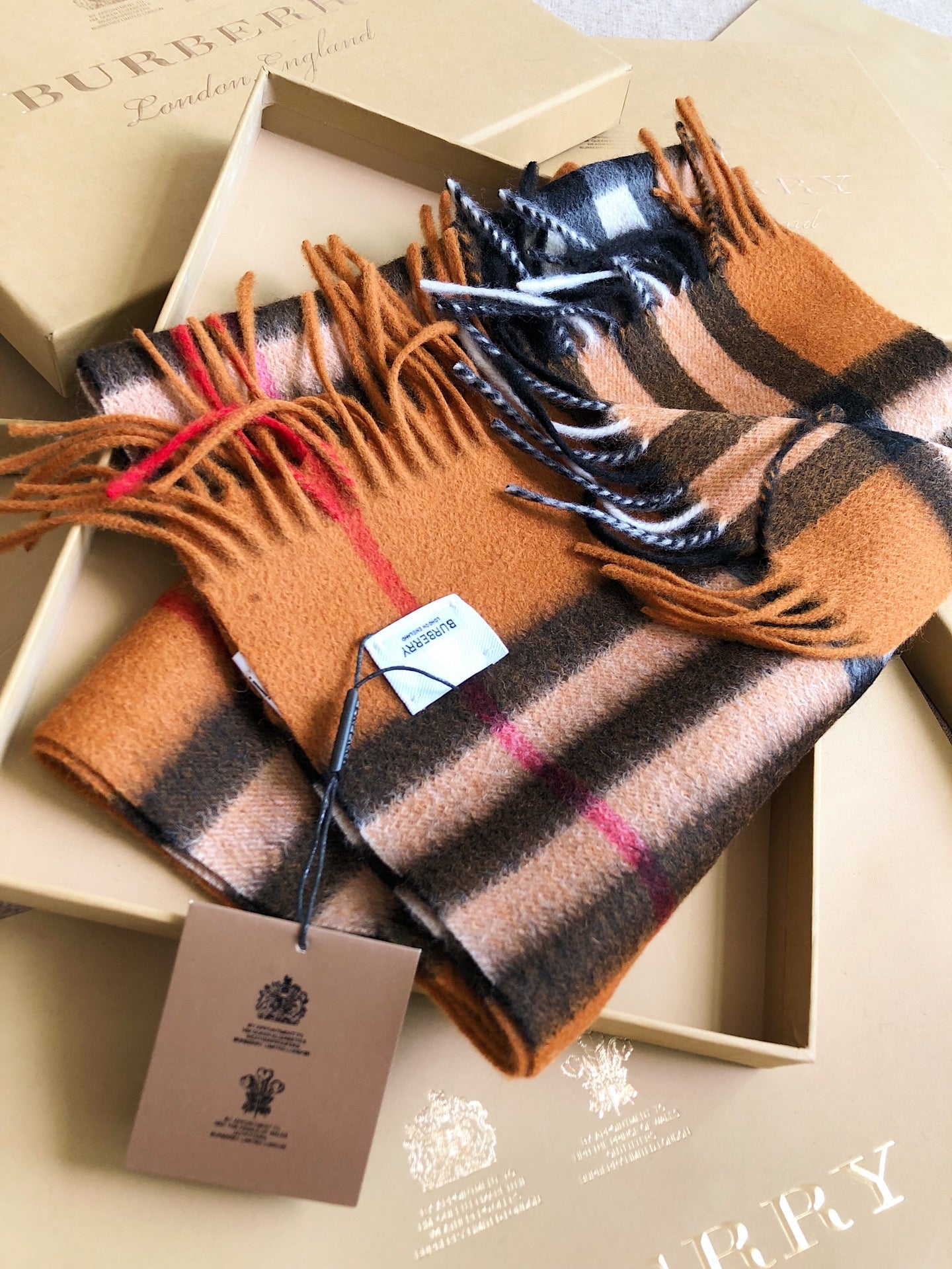 Classic cashmere plaid scarf