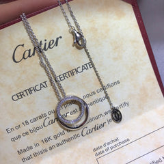 Stylish Diamond Trinity Necklace