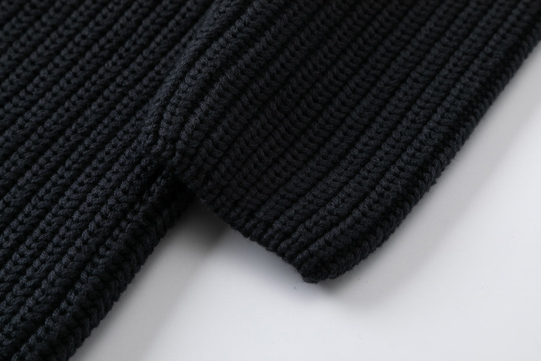 Embroidered knitted cashmere sweatshirt