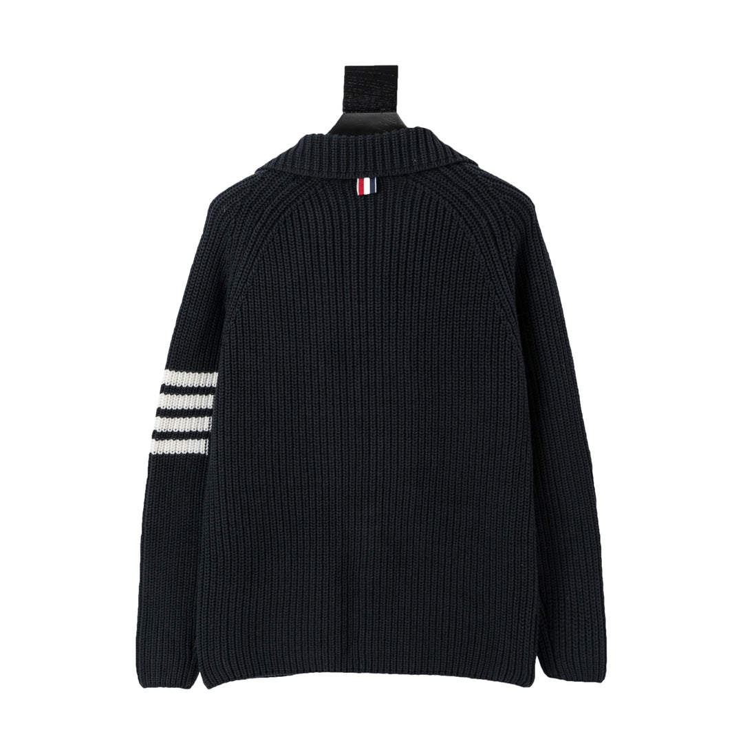 Embroidered knitted cashmere sweatshirt