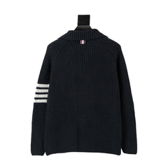 Embroidered knitted cashmere sweatshirt