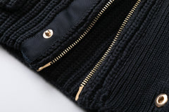 Embroidered knitted cashmere sweatshirt