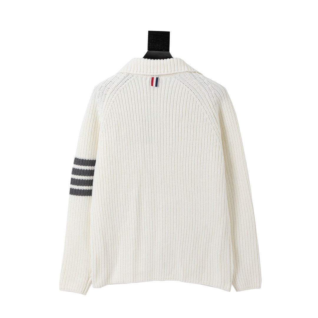 Embroidered knitted cashmere sweatshirt