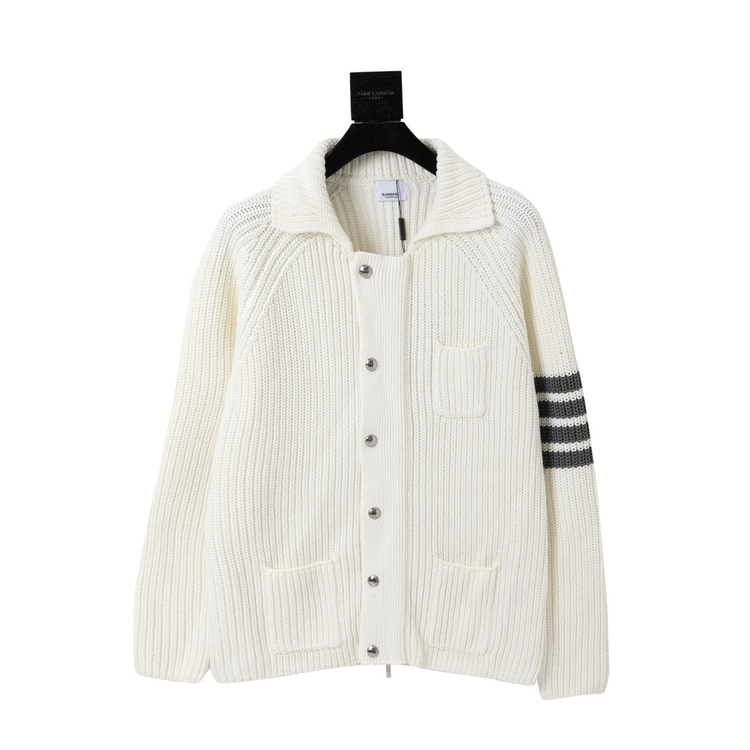 Embroidered knitted cashmere sweatshirt