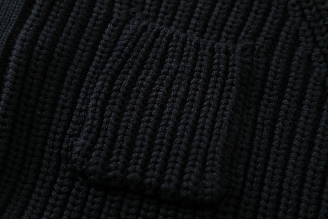 Embroidered knitted cashmere sweatshirt