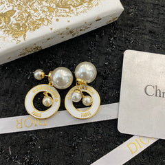 Elegant Pearl Pendant Earrings