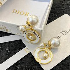 Elegant Pearl Pendant Earrings