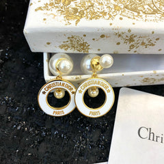 Elegant Pearl Pendant Earrings