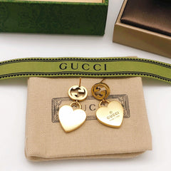Heart-engraved Earrings