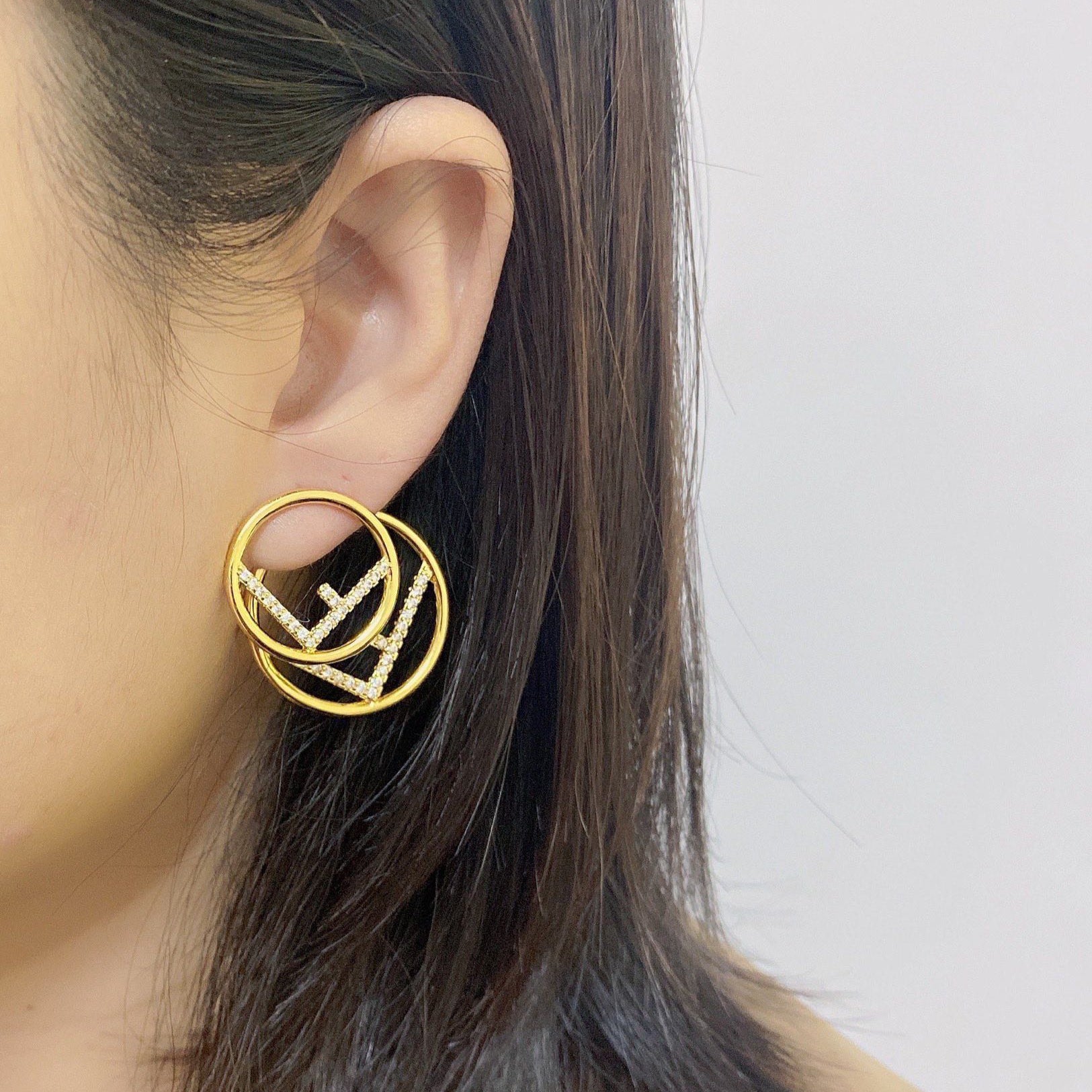 Fashion Double Hoop Earrings