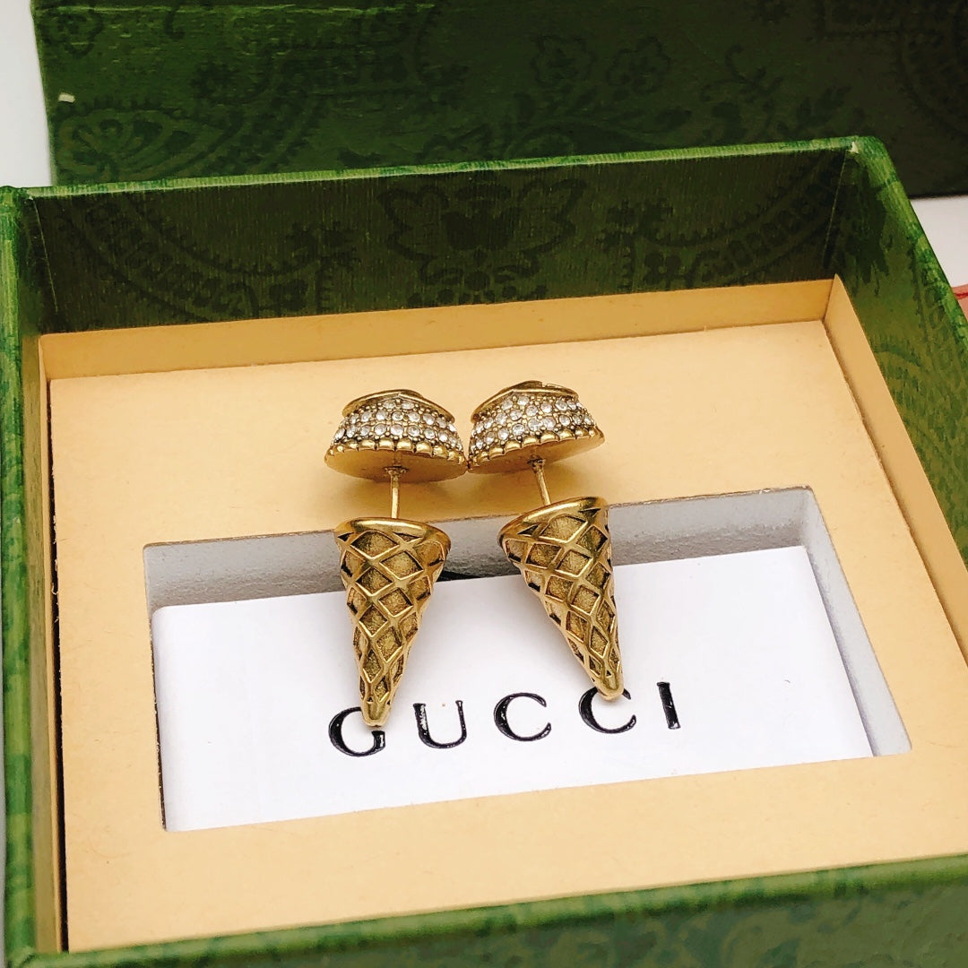 Diamond Ice Cream Earrings