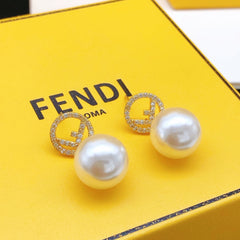 Diamond Pearl Drop Earrings