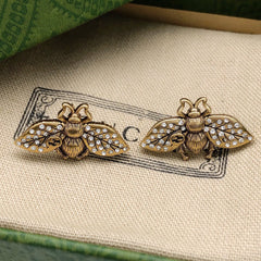 Personalized Bee Diamond Earrings