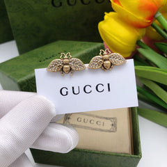 Personalized Bee Diamond Earrings