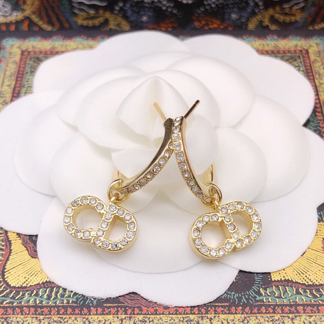 Diamond Pendant Earrings