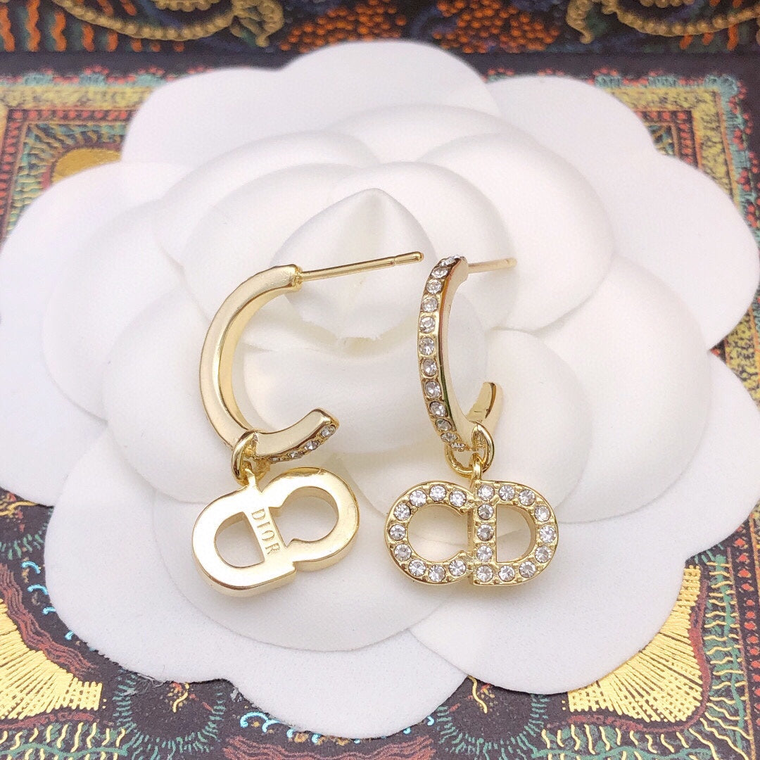 Diamond Pendant Earrings