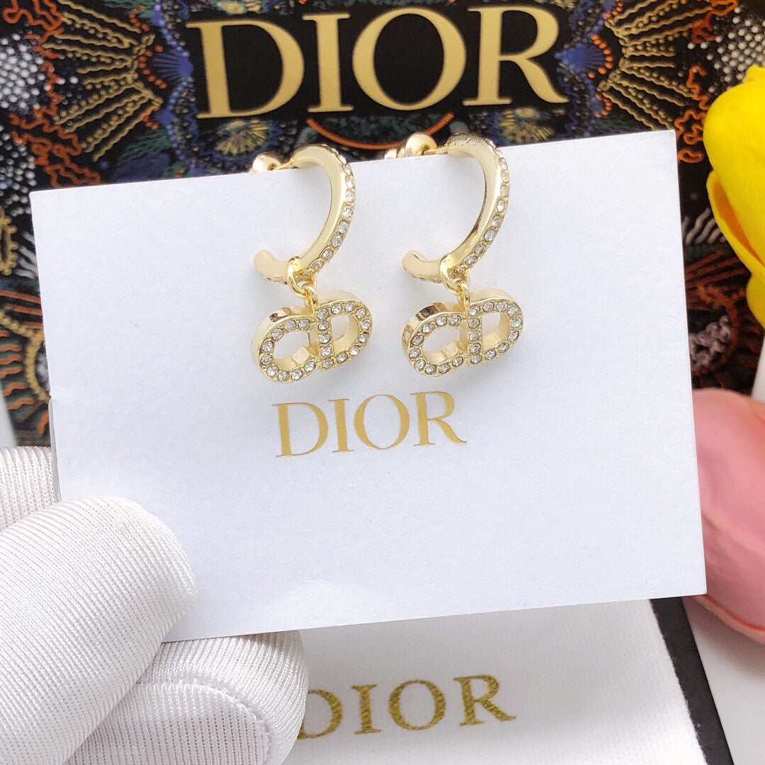 Diamond Pendant Earrings