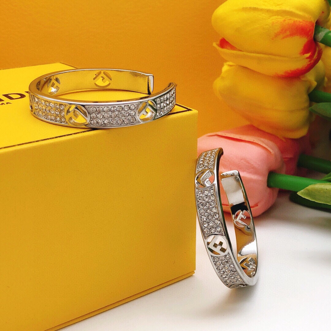 Large Diamonds Half Hoop Earrings