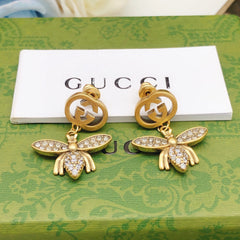 Diamond Bee Earrings