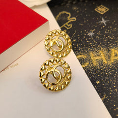 Heart-shaped Hollow Letter Earrings