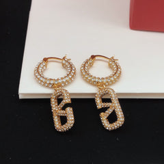 Diamond Signature Pendant Earrings