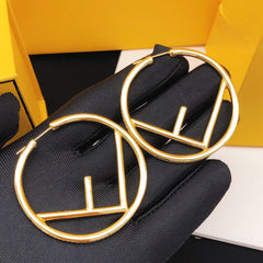 Diamond Edge Large Hoop Earrings